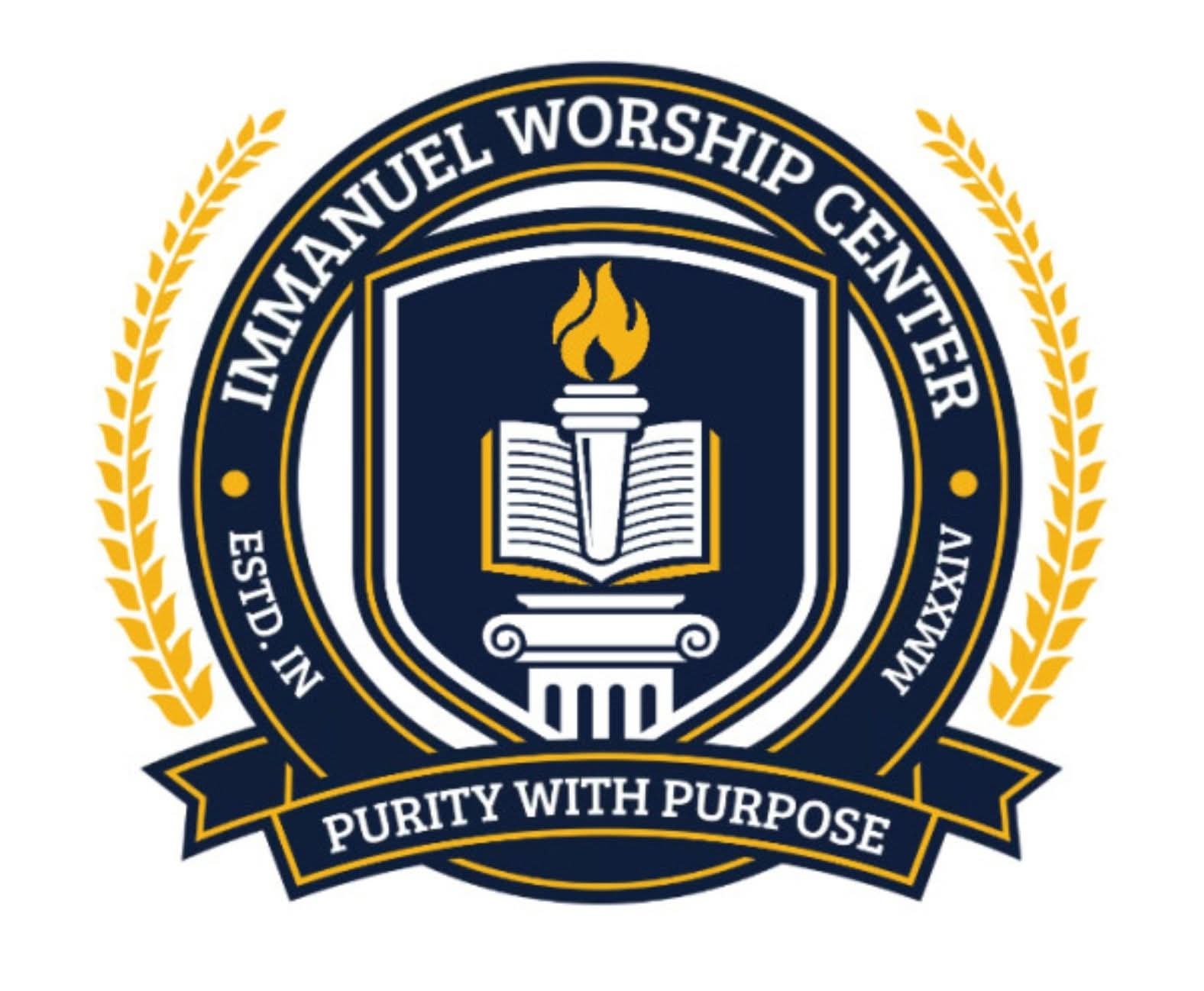 Immanuel Worship Center seal — Purity with Purpose, Est. MMXXIV