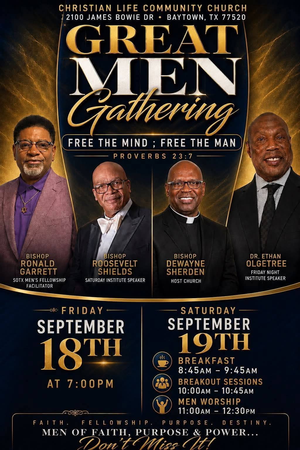 Great Men Gathering — Free the Mind; Free the Man, September 18-19