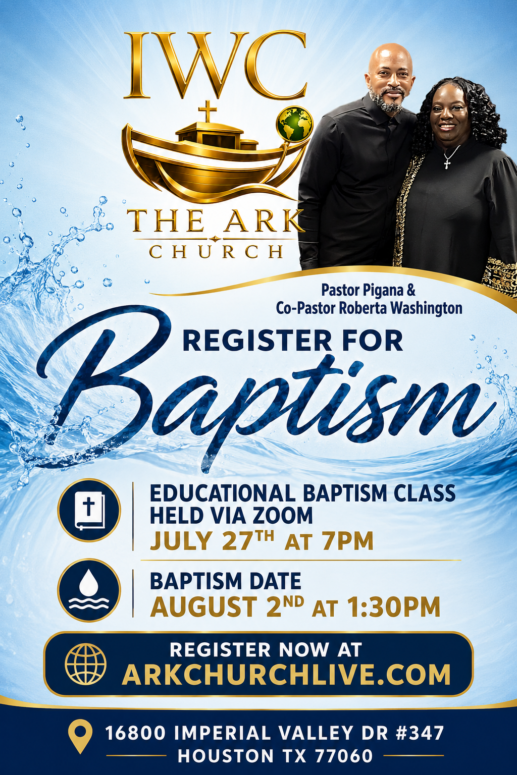 Register for Baptism — IWC The ARK Church