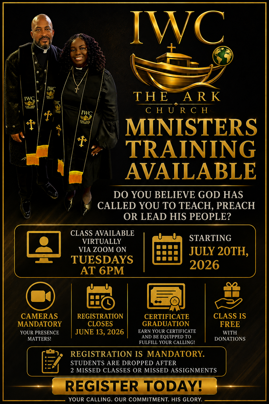 IWC The ARK Church — Ministers Training Available