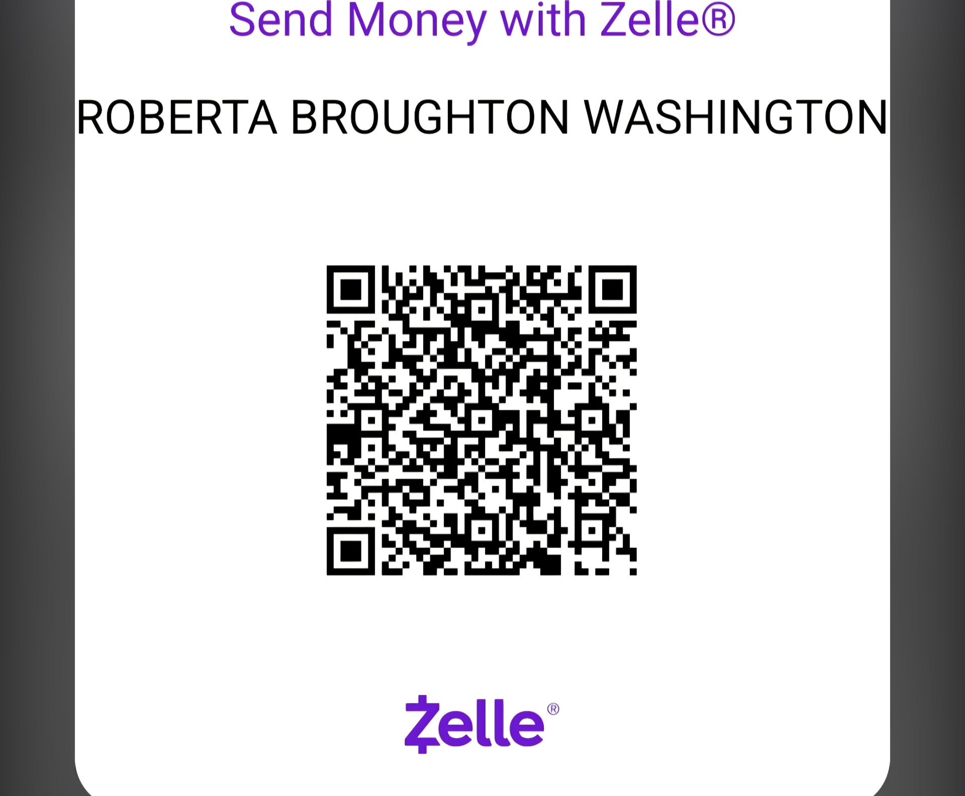 Zelle QR code